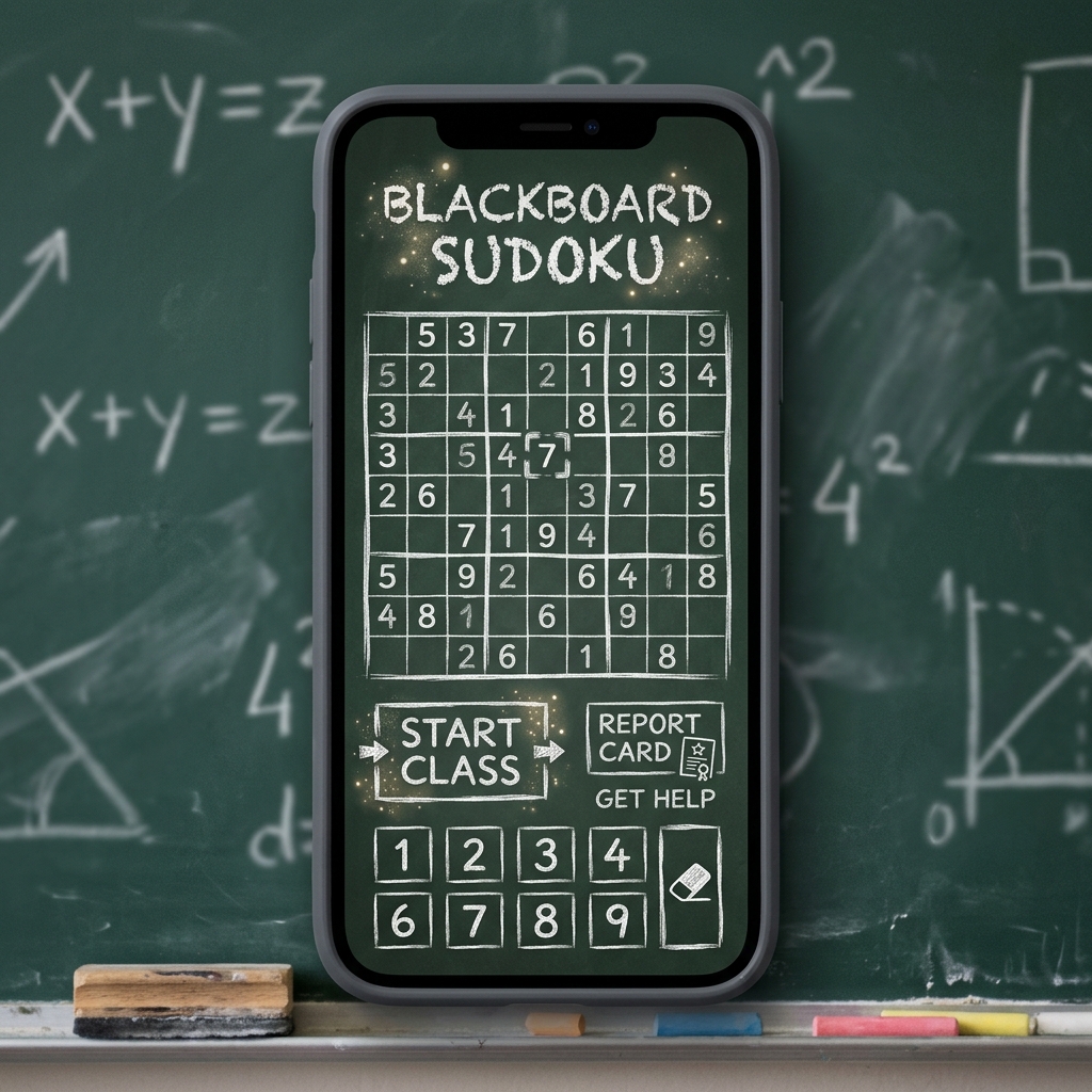Blackboard Sudoku Mockup